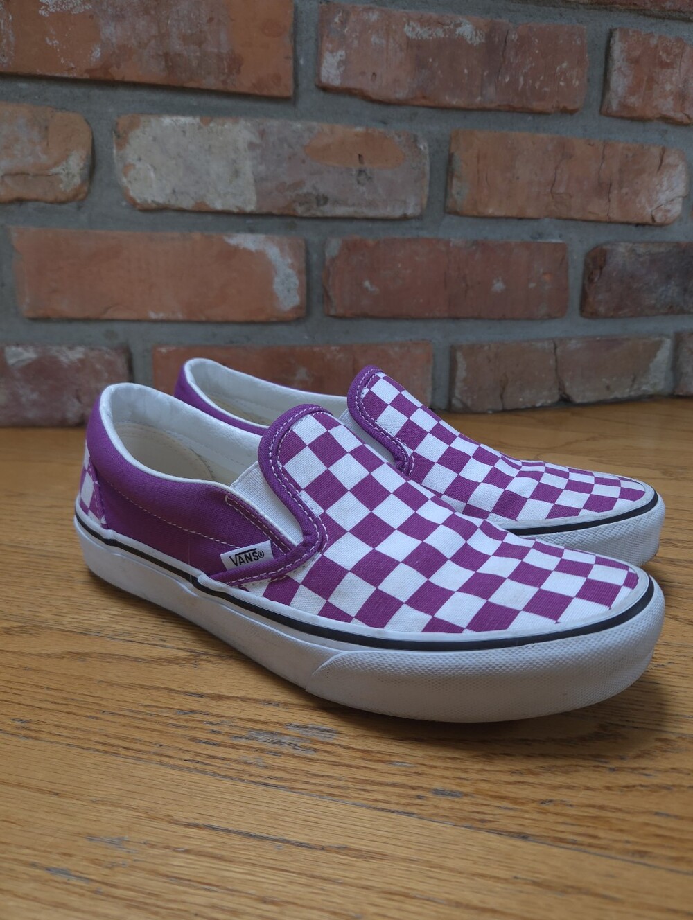 Purple Checkered Vans
